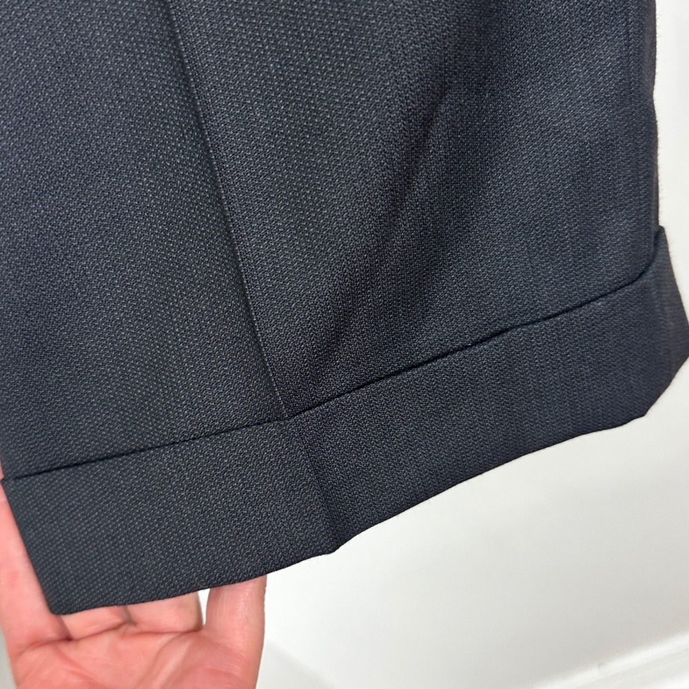 Canali Mens Suit Sz 44R Wool 3-Button Blazer Pleated Cuffed Trousers Black Italy - Picture 14 of 16